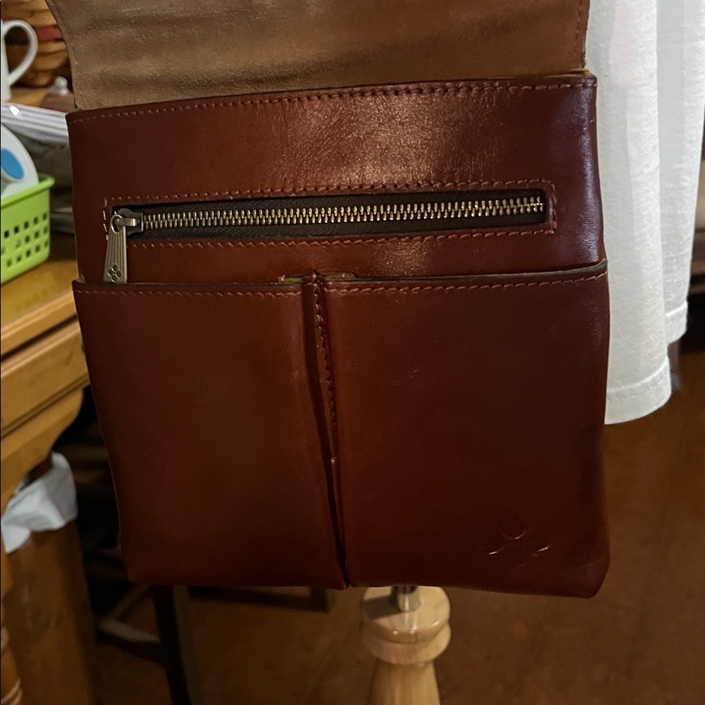 Patricia Nash Brown Leather Floral Crossbody Bag - Picture 2 of 5